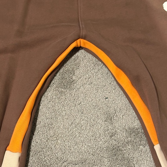 RED LETTERS ORANGE/CREAM/BROWN HEAVY WEIGHT FLARE PANTS (OFFERS ARE ACCEPTED) - Picture 4 of 8